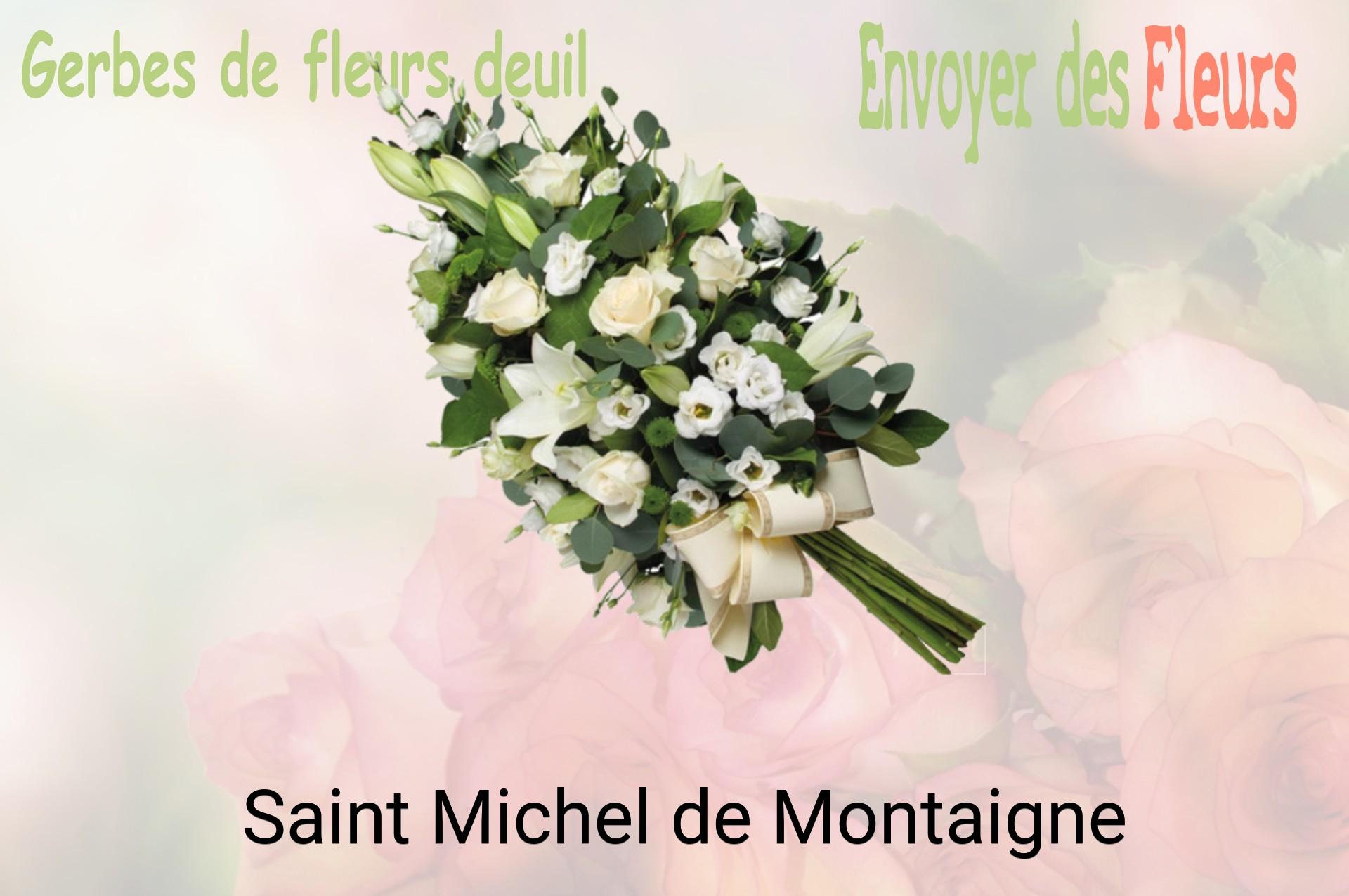 Gerbe de fleurs de deuil livrée à Saint-Michel-de-Montaigne